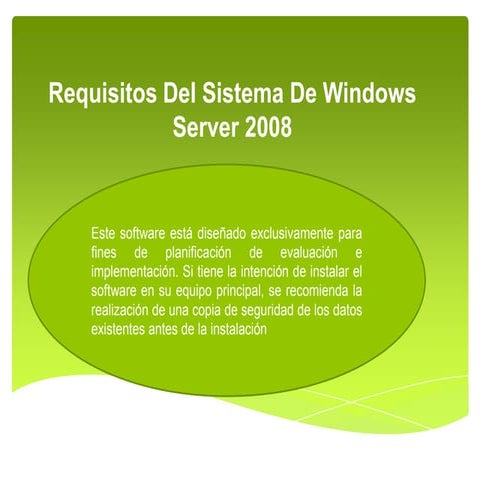 Requisitos del sistema de windows server 2008