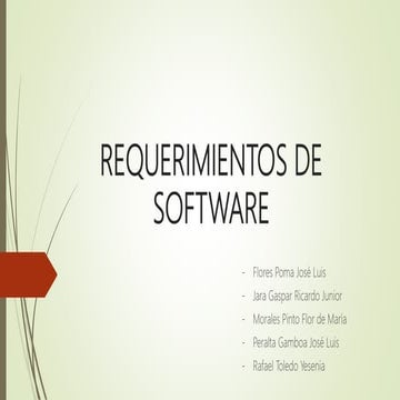Requisitos de software