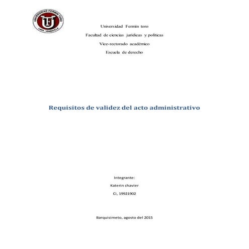 Requisitos de validez