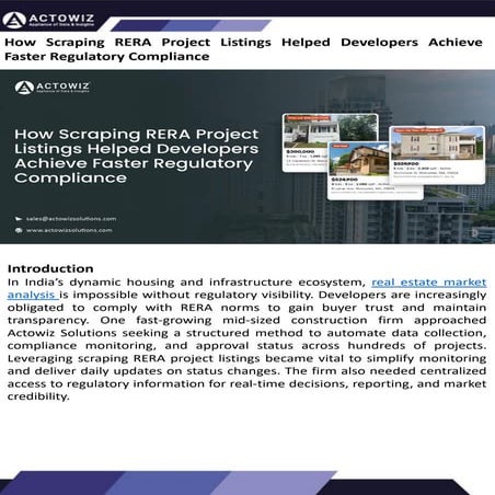 Faster Compliance via Scraping RERA Project Listings | PDF