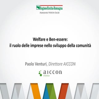 Welfare e Ben-essere: il ruolo dell...