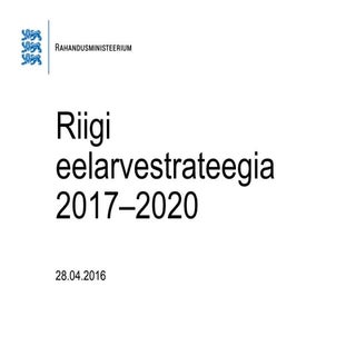 Riigi eelarvestrateegia 2017–2020