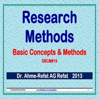 Research Methods: Basic Concepts an...