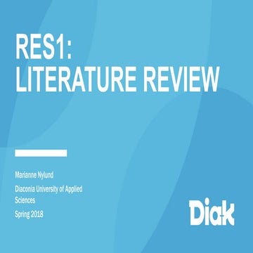Descriptive Literature Review