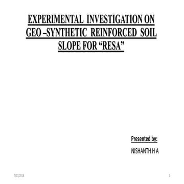 EXPERIMENTAL INVESTIGATION ON GEO –SYNTHETIC REINFORCED SOIL SLOPE FOR ...