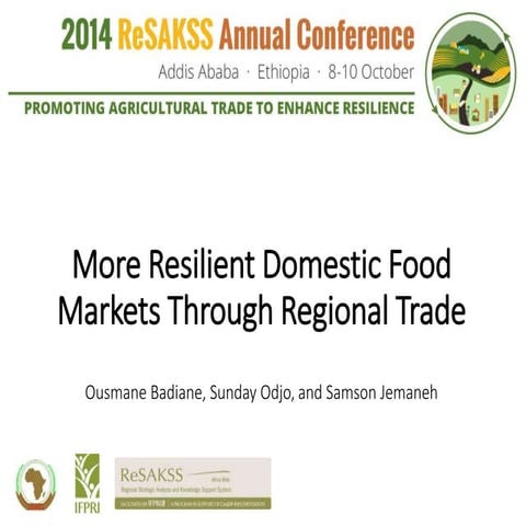 More Resilient Domestic Food Markets through Regional Trade