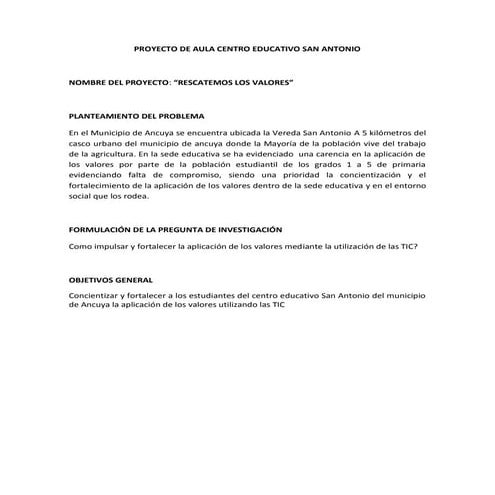 Rescatemos los valores