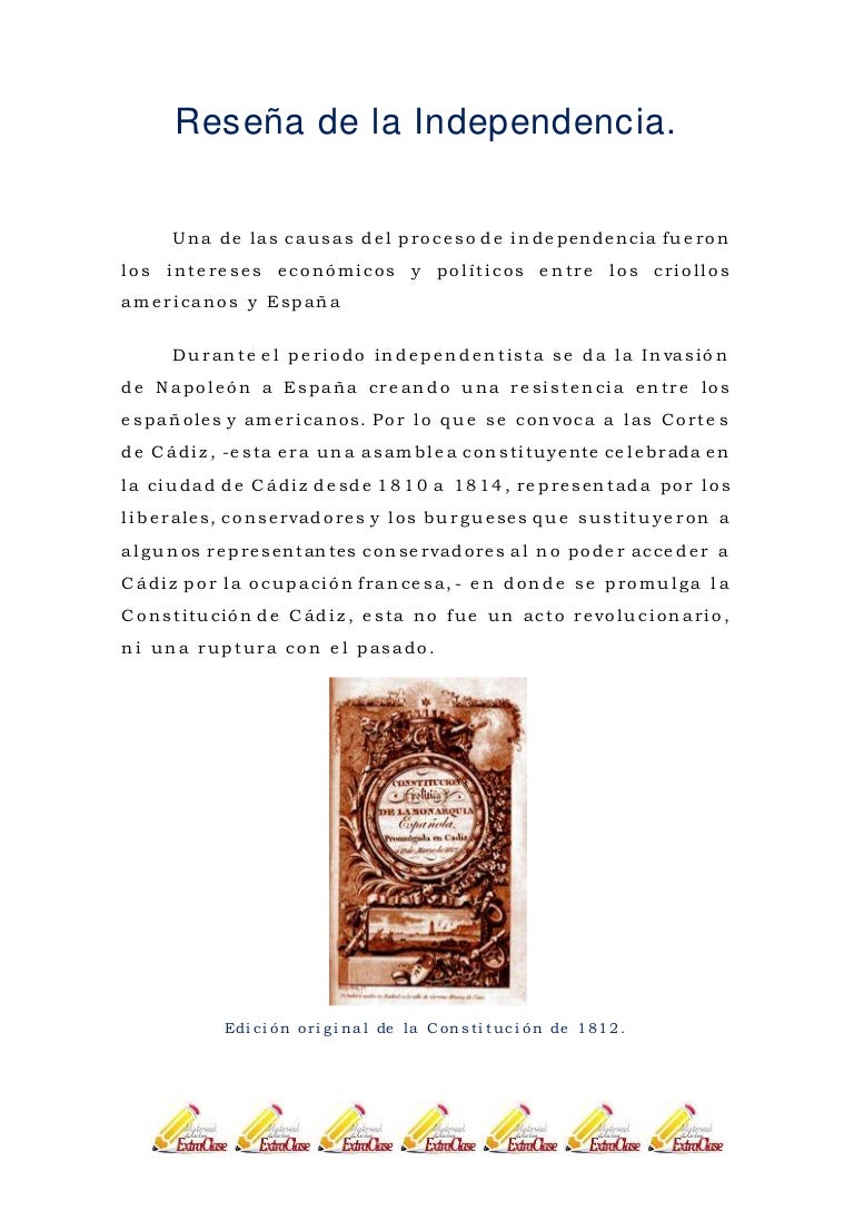 Reseña de la Independencia