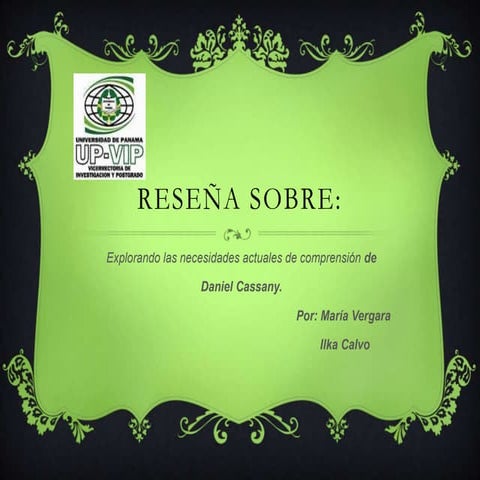 Reseña al artículo; explorando las necesidades actuales de comprensión, de ca...