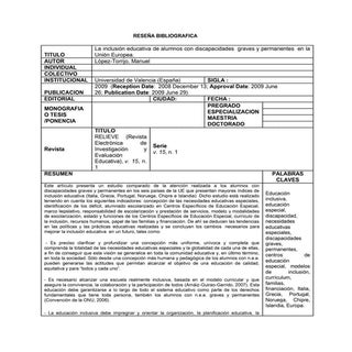 Reseña bibliografica