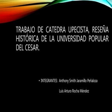 Conociendo a la universidad popular del cesar | PPTX