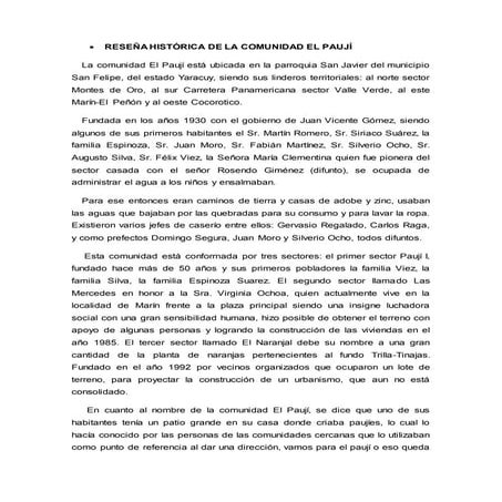 Reseña historica del Pauji San felipe estado yaracuy