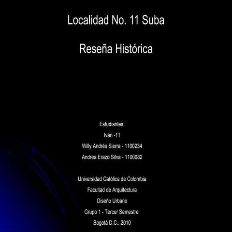 ReseñA Historica Suba