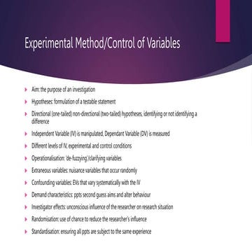 AQA Psychology A Level Revision Cards - Research Methods Topic