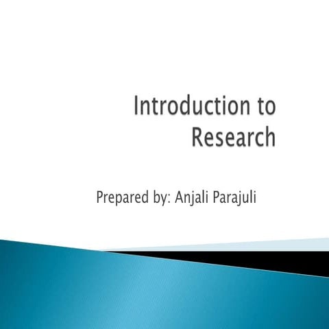 Intro to research in nursing