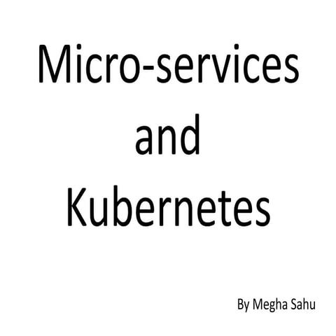 kubernates and micro-services