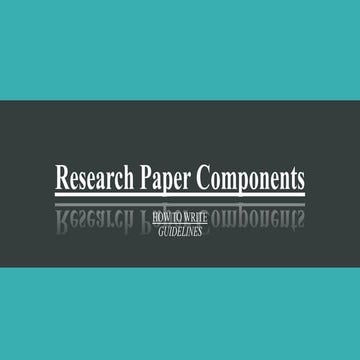 Research paper components