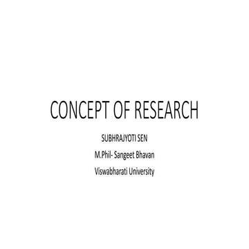 Concept of Research 