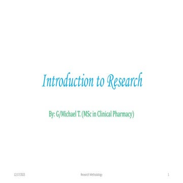 Research. MEthedology proposal and pharmacy relatedpptx