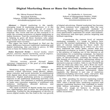 Digital marketing boon or bane for indian businesses