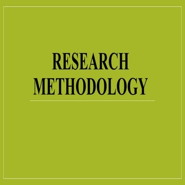Research methodology