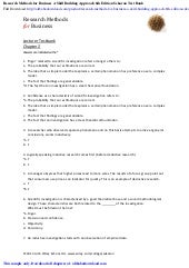 Research Methods For Business A Skill Building Approach 6th Edition S