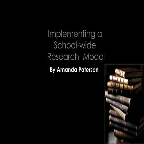 Research Model - Teacher Librarian