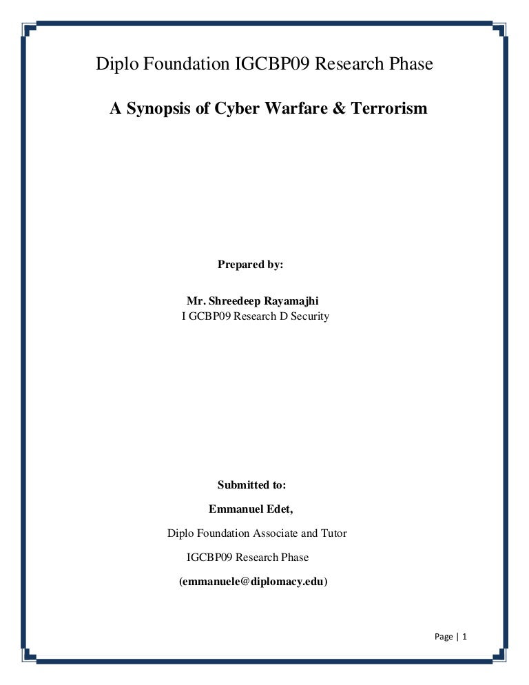 Research paper on terrorism
