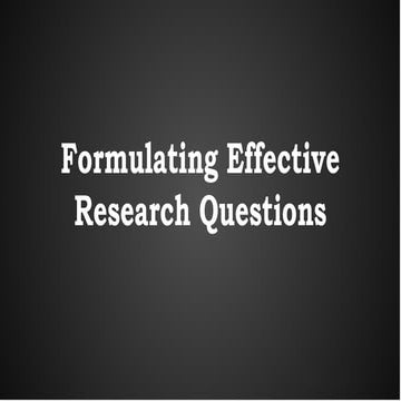 Research Questions ang analysis to learn