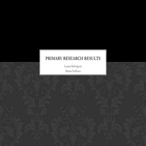 Research Results Presentation