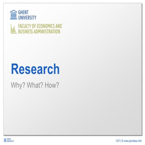 Research: Why? What? How? | PPTX