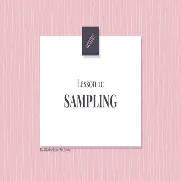 Research 1: Sampling