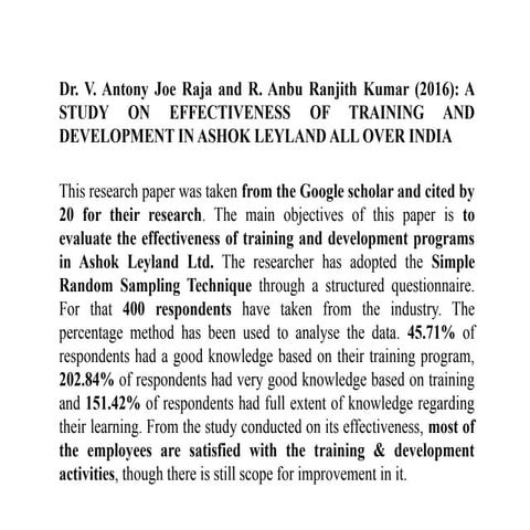 IMPACT OF TRAINING AND DEVELOPMENT ON EMPLOYEE PERFORMANCE PDF visual data 7