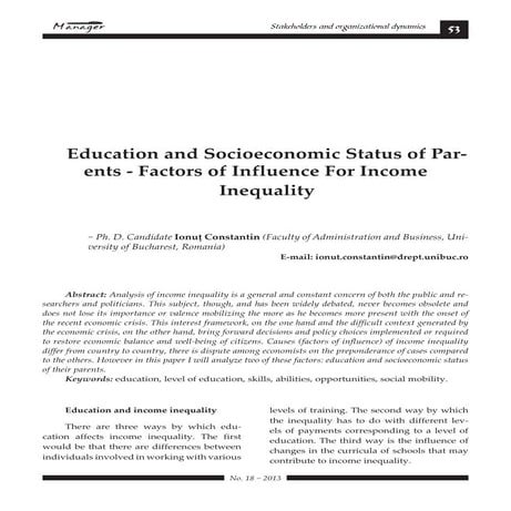 Comprehensive Fundamentals: The Impact of Socioeconomic Status on ...