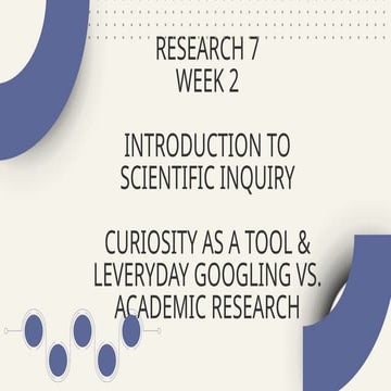 Introduction to Scientific Inquiry: Curiosity, Research, and Critical ...