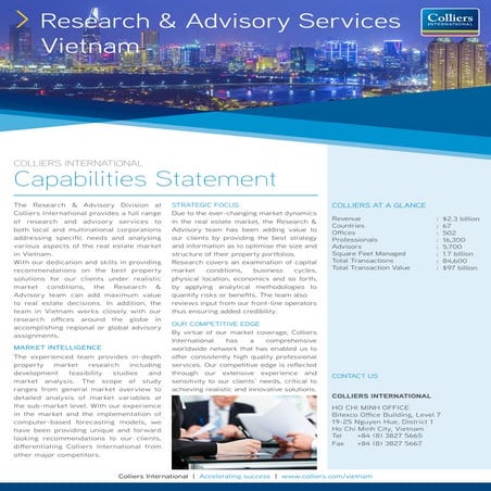 Colliers International Vietnam | Research & Advisory Services ...