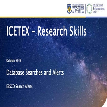 Research alerts for EBSCO
