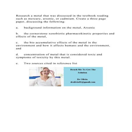 Research a metal that was discussed in the textbook reading such as .docx