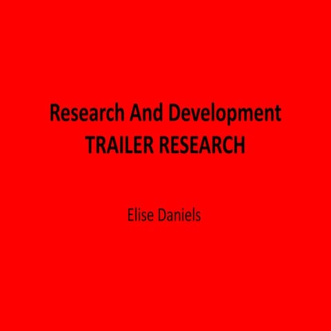 Research and development