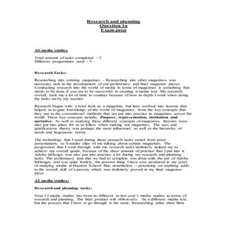 Research and planning