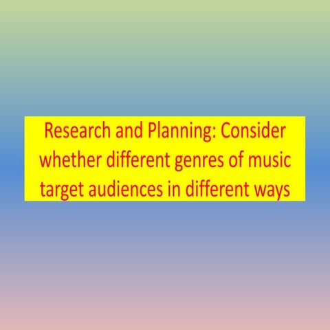 Research and planning genre