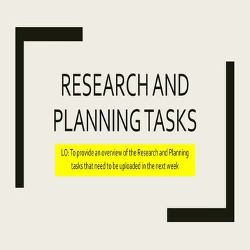 NEA Research and Planning Tasks 