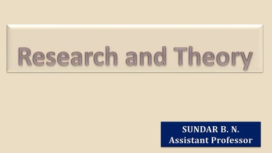 The role of theory in research | PPT