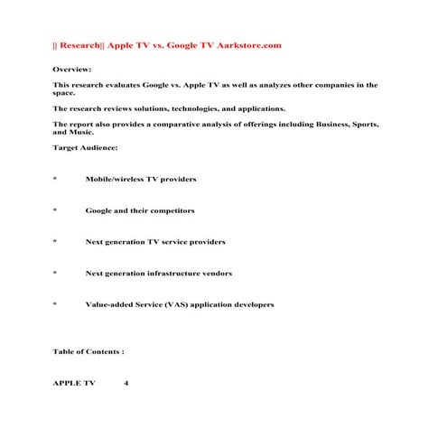 Research apple tv vs google tv aarkstore.com