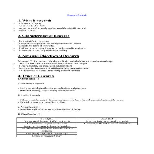 Research Aptitude