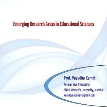 Emerging Research areas in Educational Science