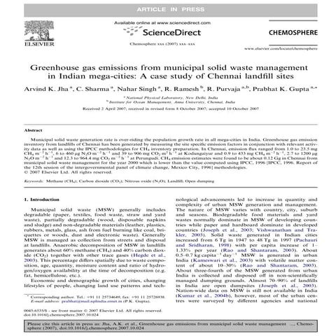 Research article for municipal