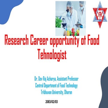 Exploring Research Career Opportunities in Food Technology and ...
