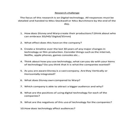 Research challenge year 12  4 5