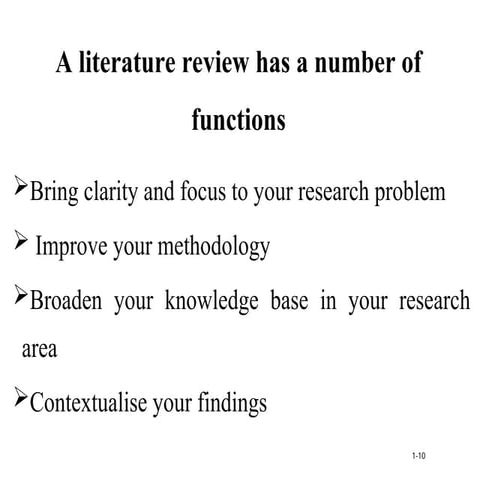Research Chapter: Review of literature review